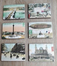 Set 6 calamite frigo PARIGI cartoline vintage d'epoca, rare! Magnete nuovo