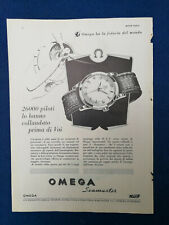 Omega Seamaster 1951 pagina pubblicitaria vintage originale italiana 
