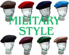 Army Basco Cappello Stile Militare Lana Berretto Assortiti Misure e Colori