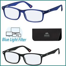 Occhiali da lettura uomo donna anti luce blu vista montana rettangolari