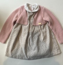 Vestito Vestito Maglione Bambina Sindaco Neonato Rosa Leopardato 12 Mesi 80cm