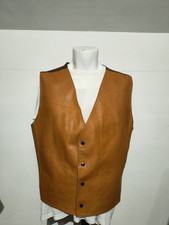 Gilet in pelle e seta Fendi chiusura con bottoni a pressione 