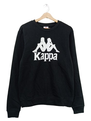 Kappa felpa uomo nera logo - kappa,