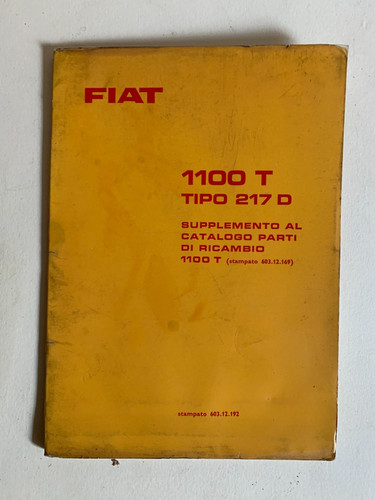 Supplemento catalogo parti - supplemento,