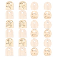 12 set di 24 pezzi di ornamenti per decorazioni per mini porte artigianali in