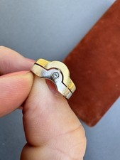 Anello Oro Bicolore 18 Kt Diamante Centrale 