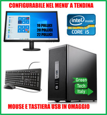COMPUTER DESKTOP I5 SSD 8 GB RAM CON MONITOR RICONDIZIONATO WINDOWS 11 FULL SET