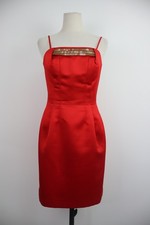 CARLO PIGNATELLI ABITO VESTITO DONNA TG 42 DRESS WOMAN ITALY  ROSSO CERNIERA