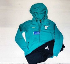 170/05 MIZUNO SS LAZIO TUTA DONNA COTONE FULL ZIP  CAPPUCCIO SUIT WOS P2GGAW7630
