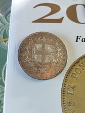 VITTORIO EMANUELE II 5 LIRE 1865 Napoli IN ARGENTO RARA  BB/BB+ Più 5 Lire 1872 