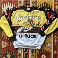 Felpa girocollo ciclismo Adidas Cyclone Flushin vintage anni 80 taglia M