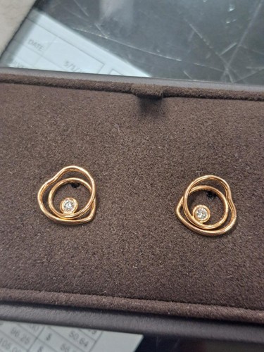 Orecchini hermes oro rosa - rosa, 18