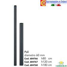 Palo Nero Per Lampione Staffa ?60mm X H80/120/180cm Pezzi Di Ricambio Lampioni