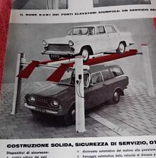 KONI PONTI ELEVATORI BALCONATA OFFICINE AUTO EPOCA Brochure originale 