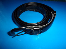 ESERCITO Cintura pelle nera originale CARABINIERE NUOVA mis.: 105 anni 90 disuso