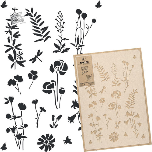 Stencil fiori pittura parete - stencil,