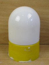 vecchia LAMPADA APPLIQUE paralume base gialla uovo paralume vetro design opalina