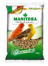 Mangime per CANARINI canarino miscuglio 6 semi scaglie di biscotto Manitoba 4KG
