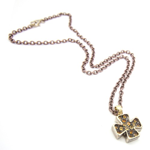 Collana croce citrini - collana,