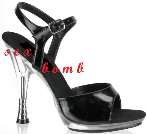 Sexy black sandals - black, mini