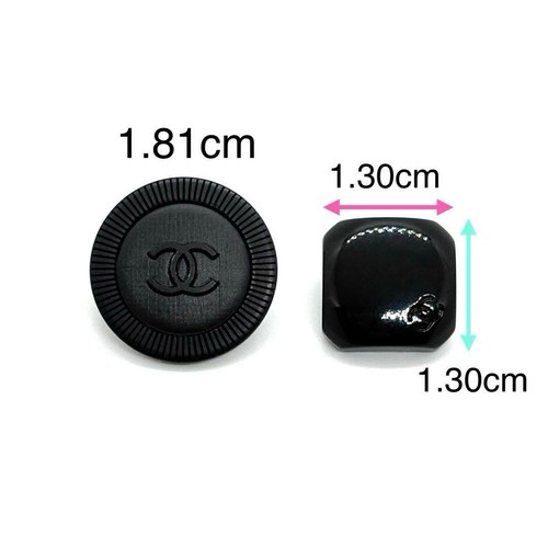 Bottoni chanel vintage neri - bottoni,