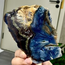 Fetta di fluorite piuma blu