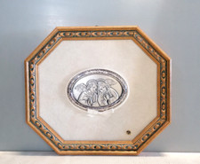 Bomboniera Battesimo, Quadro in Argento, Angeli, 22 X 25,  Arte Sacra. Ag 925.