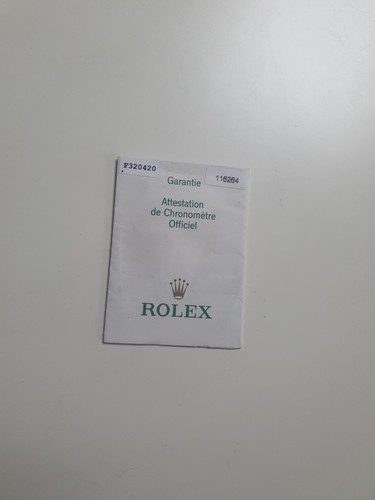 Certificato garanzia rolex - di,