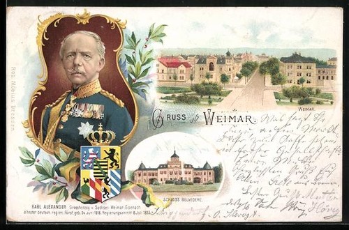 Litografia weimar karl - litografia, weimar,
