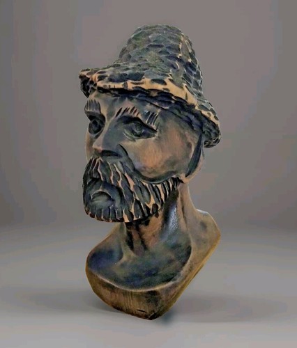 Piccolo busto legno uomo con - busto,