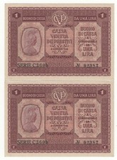 1  LIRA  BUONO DI CASSA VENETA