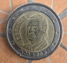 Spagna moneta 2 euro X4 2000