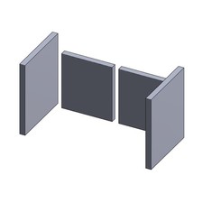 Rivestimento camera di combustione adatto per camino e stufa ABC** 4 pezzi