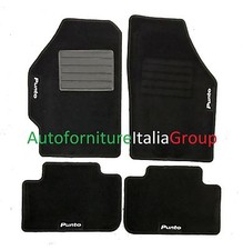 Tappetini auto in moquette su misura 4 Loghi per PUNTO 188 Dal 1999>2005