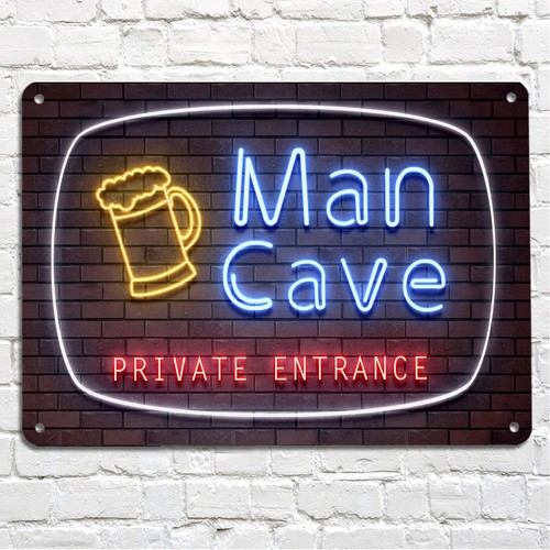 Man cave asta insegna - man,