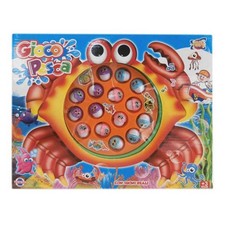 GIOCO DI SOCIETA' DA TAVOLO GIOCO DELLA PESCA GRANCHIO 16 PESCI CON SUONI REALI