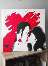 Quadro dipinto mano lupin - a,