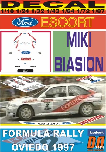 Decal ford escort miki biasion - ford,