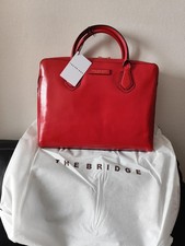 the bridge leather bags - red