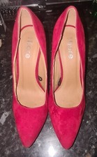 Stiletto rosso ecopelle