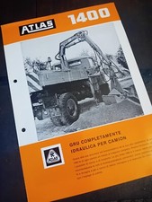 ATLAS ROMANAZZI 1400 GRU IDRAULICHE AUTOCARRI + ACCESSORI Brochure Originale '72