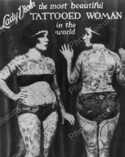Lady Viola Beautiful Tattooed Woman Professional Photo Lab Reprint