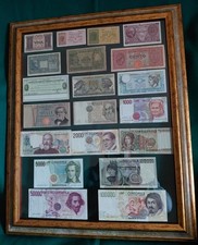 QUADRO CON 20 BANCONOTE