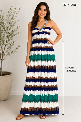 Maxi abito donna - , stampato