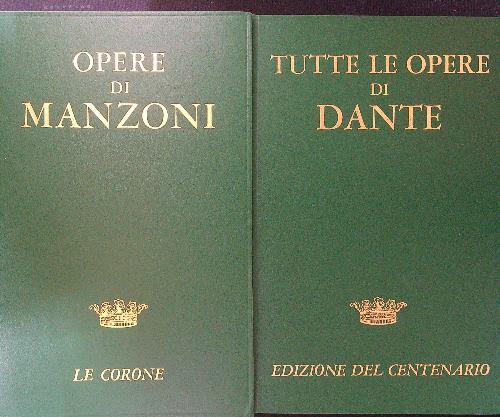 Opere voll dante manzoni - opere,