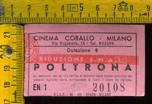 Biglietto teatro cinema - biglietto,