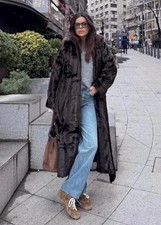 ZARA CAPPOTTO LUNGO PELLICCIA SINTETICA NERO NUOVO FW24/25 TAGLIA M Rif 2969/255