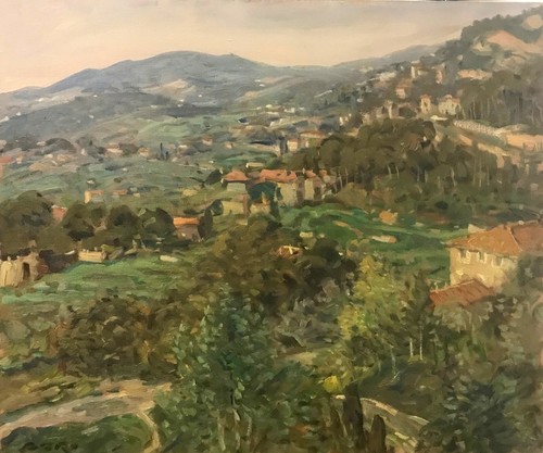 Dipinto olio tela paesaggio - olio,
