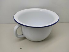 VECCHIO VASO VASINO DA NOTTE PITALE RINALE cantero SMALTATA BIANCO BLU
