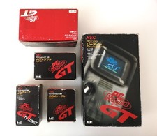 PC Engine GT (TurboExpress) + TV Tuner + Turbo Link + Car Adaptor + AC Adapter